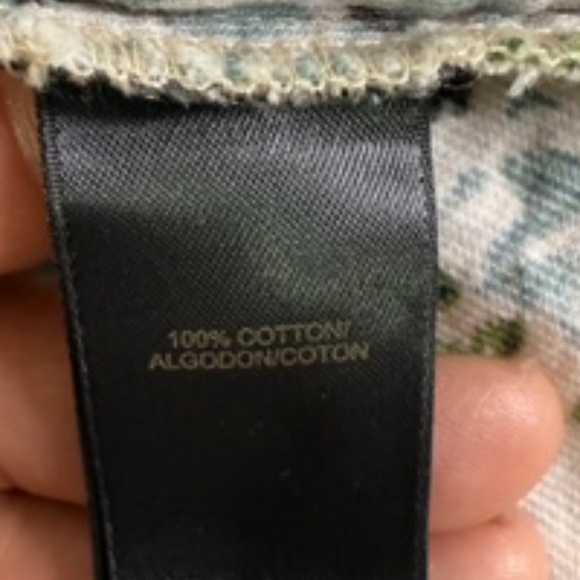 NWOT Liz Claiborne Long Sleeve Floral Button Down Corduroy Mini-Tucks Front Sz L - Picture 7 of 8